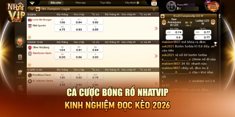 Cá Cược Bóng Rổ Nhatvip – Kèo NBA Hấp Dẫn, Soi Kèo Chuẩn 2026