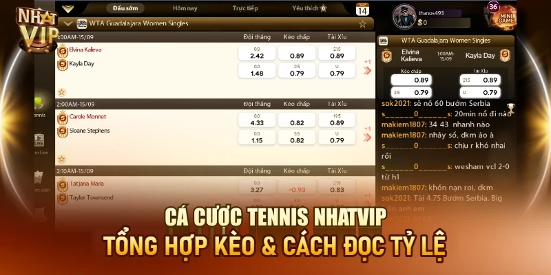 Cá Cược Tennis Nhatvip – Các Loại Kèo Và Kinh Nghiệm Soi Kèo Cá Cược Tennis Nhatvip – Các Loại Kèo Và Kinh Nghiệm Soi Kèo